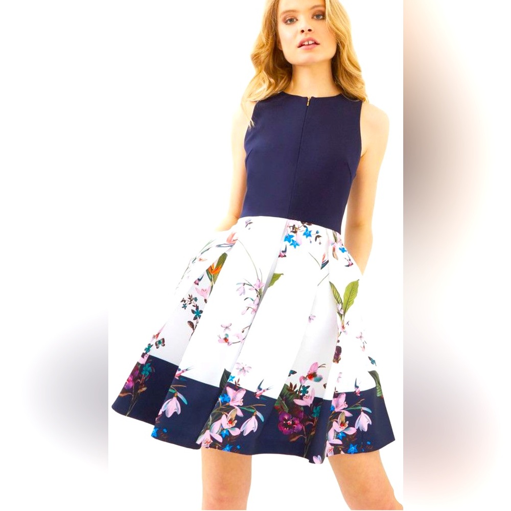 Ted Baker Petali Tropical Oasis Skater Dress(Ted 3/US8)